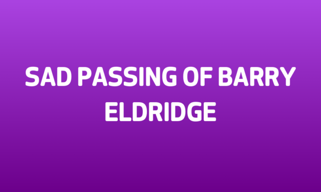 Sad passing of Barry Eldridge