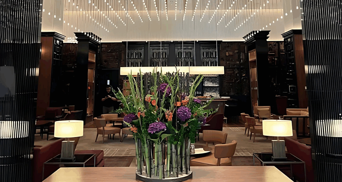 Hotel acoustic ceiling installation at the Grand Hyatt hotel development in London