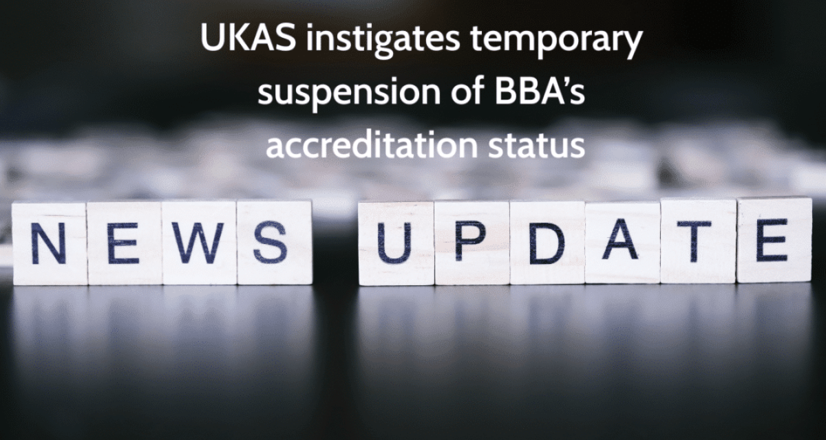 Temporary suspension of UKAS Accreditation