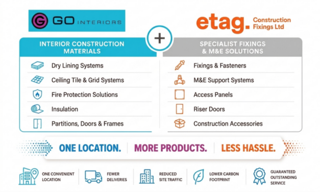 GO Interiors and ETAG Construction Fixings unite to deliver broader supply solution for contractors