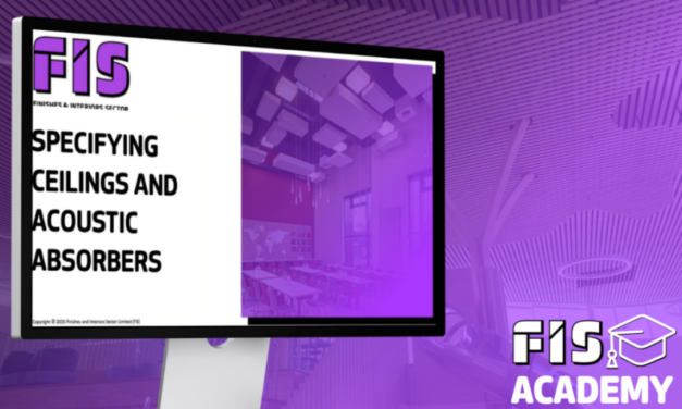 FIS develops e-learning to support specification of ceilings and acoustic absorbers